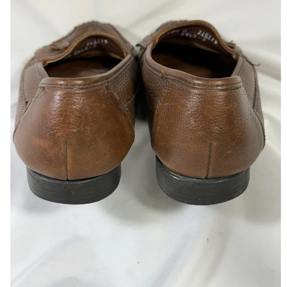 Dexter Brown Tassel Kiltie Leather Men's‎ Brown Loafers 9.5M Made in US 318112